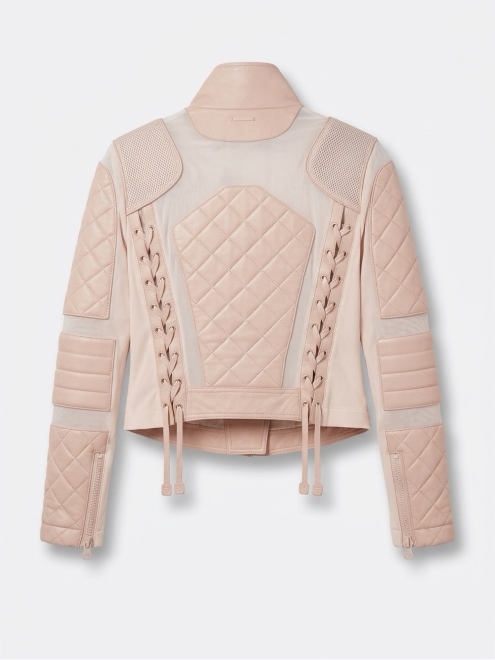 BLANC NOIR Women's Quilted Moto Jacket - Cream